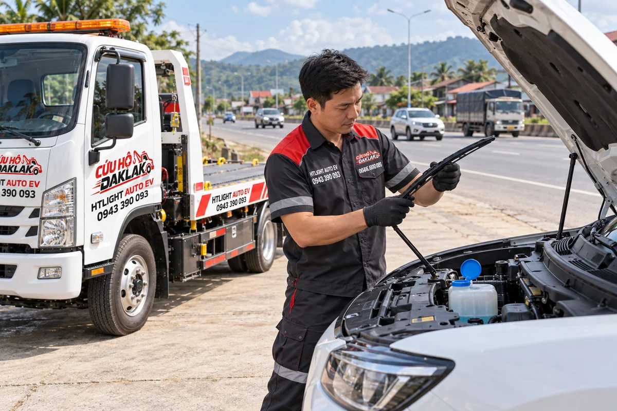 Kiểm tra cần gạt nước và nước rửa kính trước mùa mưa